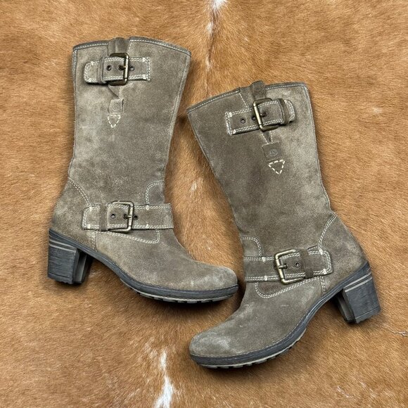 Josef Seibel Tan Suede Mid-Calf Boots – Size 38 (US 7.5-8) Western Fall Boot - Picture 1 of 7